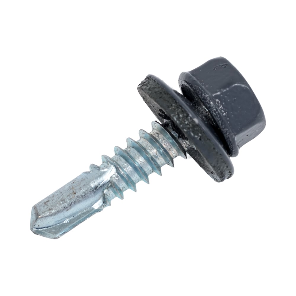 Изображение товара Кровельные саморезы Госкреп КРС RAL7024 6,3х25мм, 80шт, оцинкованные для металлических кровель