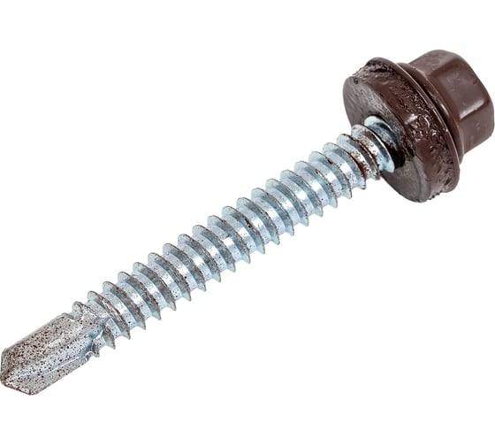 Изображение товара Кровельные саморезы Госкреп КРС, RAL8017, 6,3х51мм, 40шт, тк=16 14-0022188