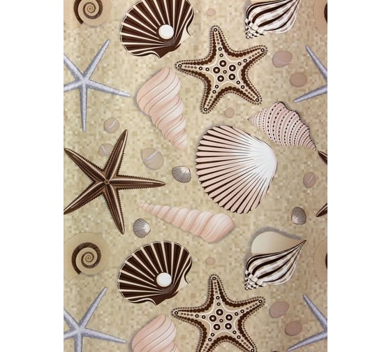 Изображение товара Штора для ванной комнаты Bath Plus 180х180 SEABED SIGHT бежевый ch-1205-1