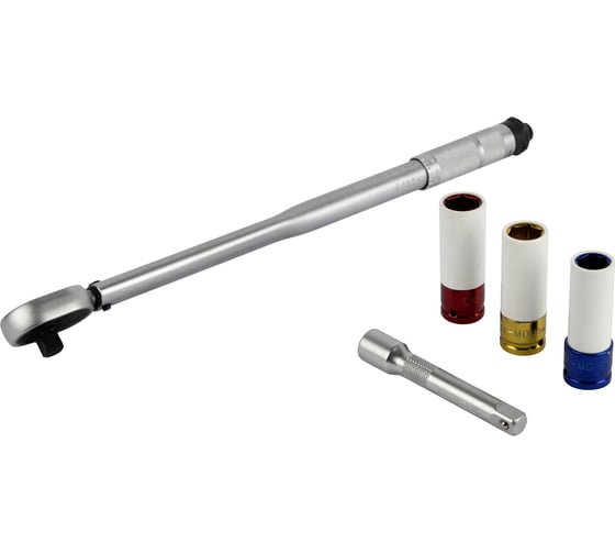 Изображение товара Динамометрический ключ Optimus 40-210 Нм с набором ударных головок и удлинителем, 1/2 OPT-TS40210