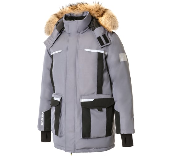 Изображение товара Куртка СОЮЗСПЕЦОДЕЖДА Воркмакс (WORKMAX) утепленная пух/перо т.серая/черная, 56-58/182-188 2000000250359