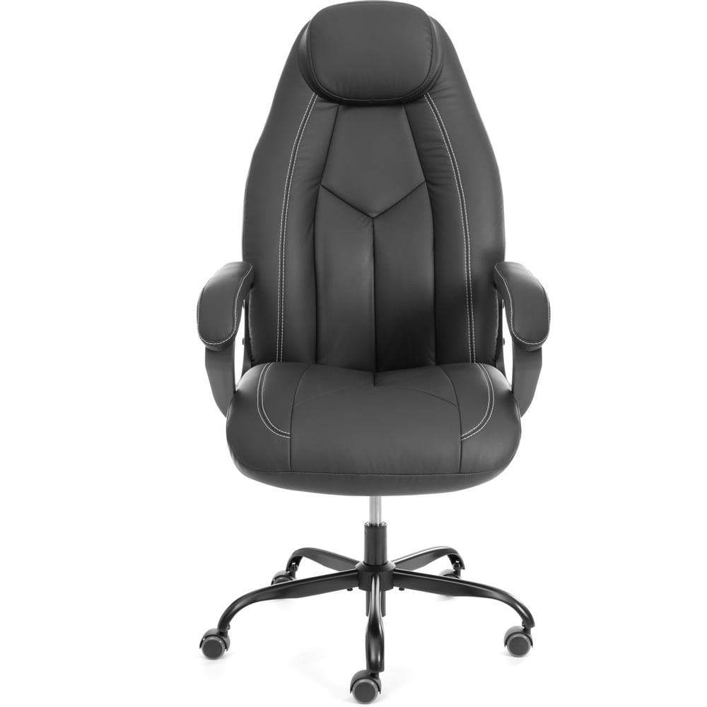 Изображение товара Кресло офисное TetChair Boss metalBL кожзам регулируемое с подголовником