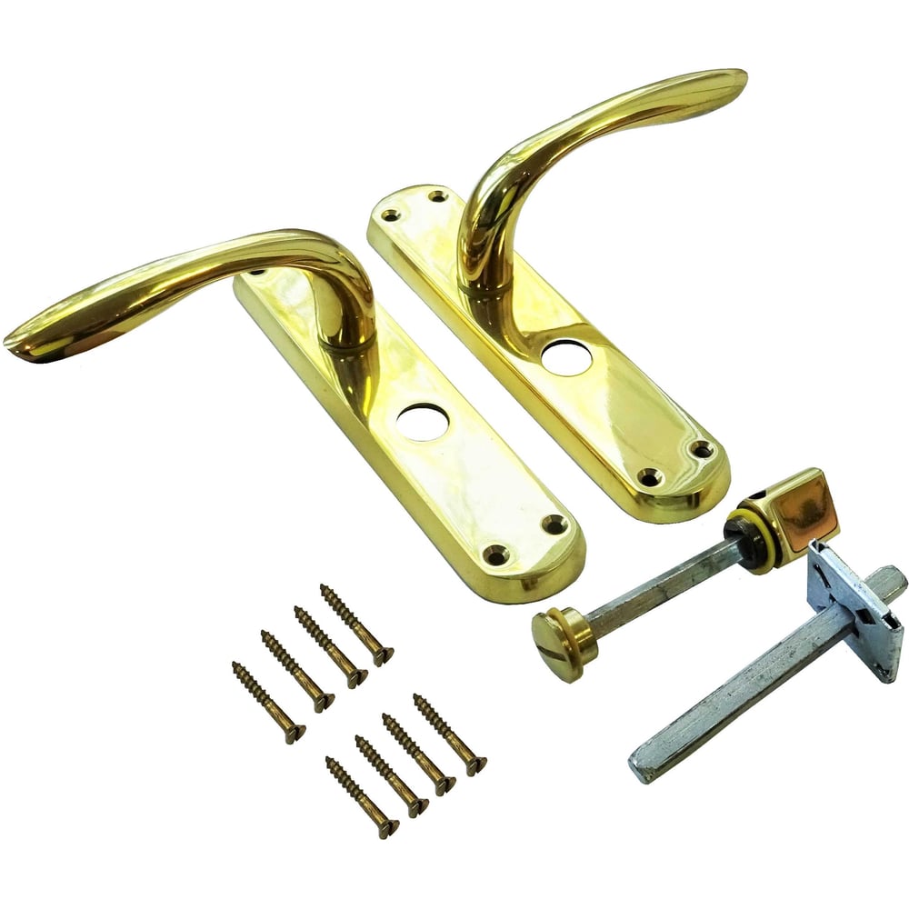 Изображение товара Дверные ручки на планке Левша 1140А под фиксатор FioreBronzo латунь золото