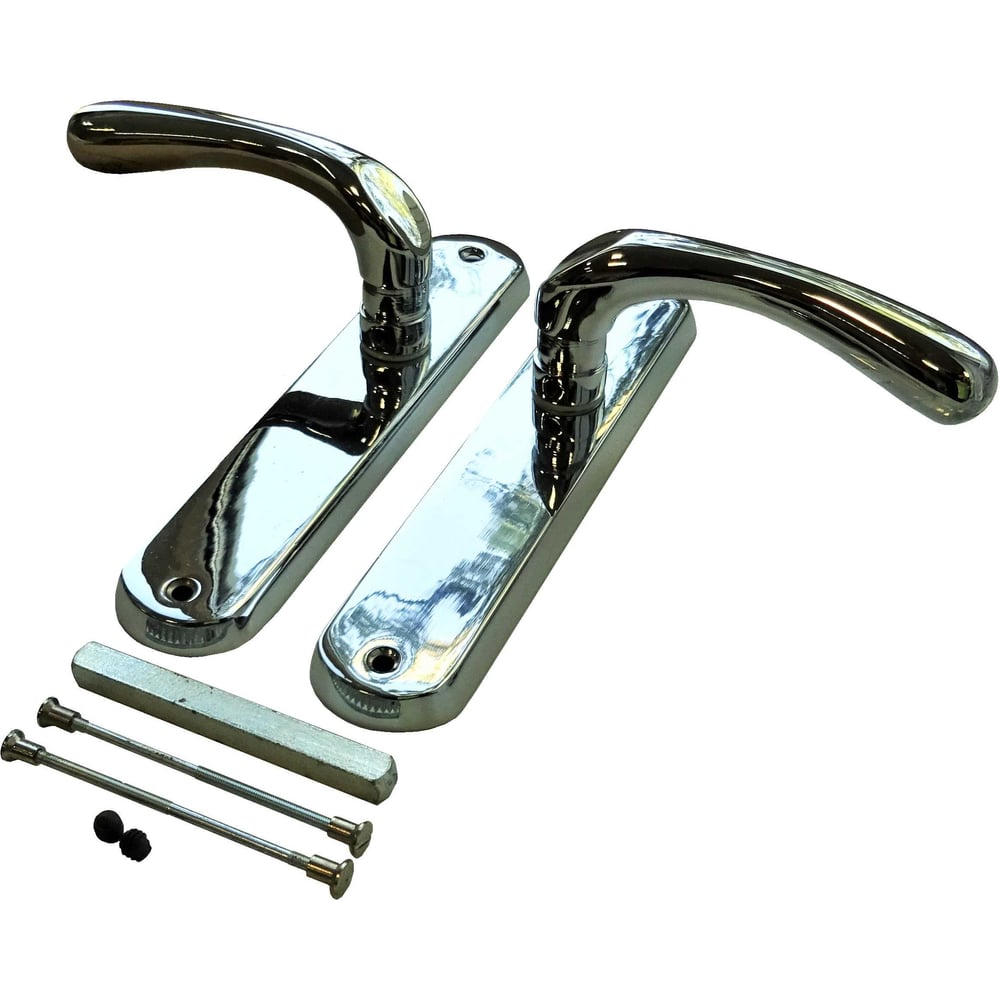 Изображение товара Дверные ручки на планке Левша 1160М FioreBronzo латунь хром 2 комплекта