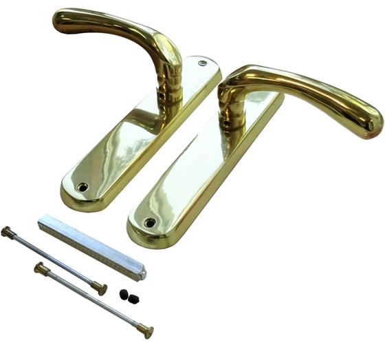 Изображение товара Дверные ручки на планке Левша 1160М FioreBronzo, латунь, золото (2 комплекта.) У4-8746.З