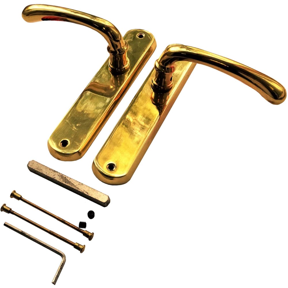 Изображение товара Дверные ручки на планке Левша 1110М FioreBronzo, латунь, золото, установка стяжкой