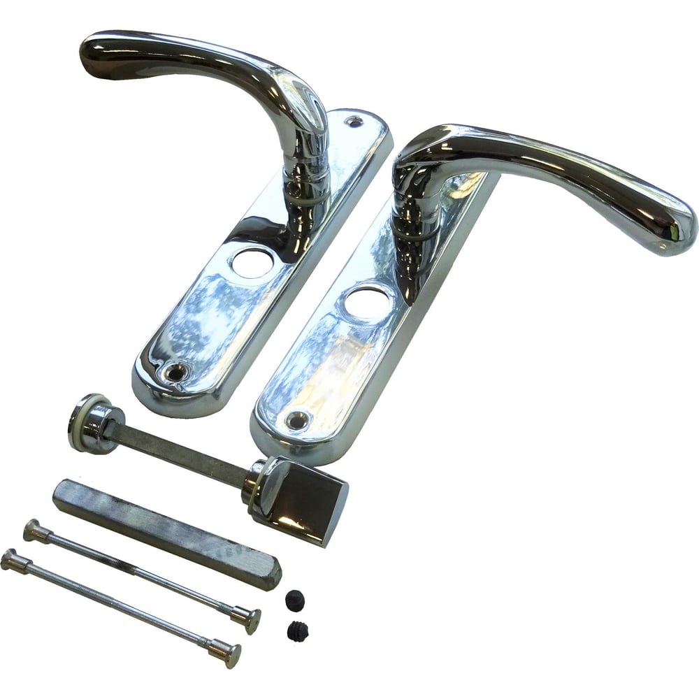 Изображение товара Дверные ручки на планке Левша 1160А под фиксатор FioreBronzo хром 2 комплекта