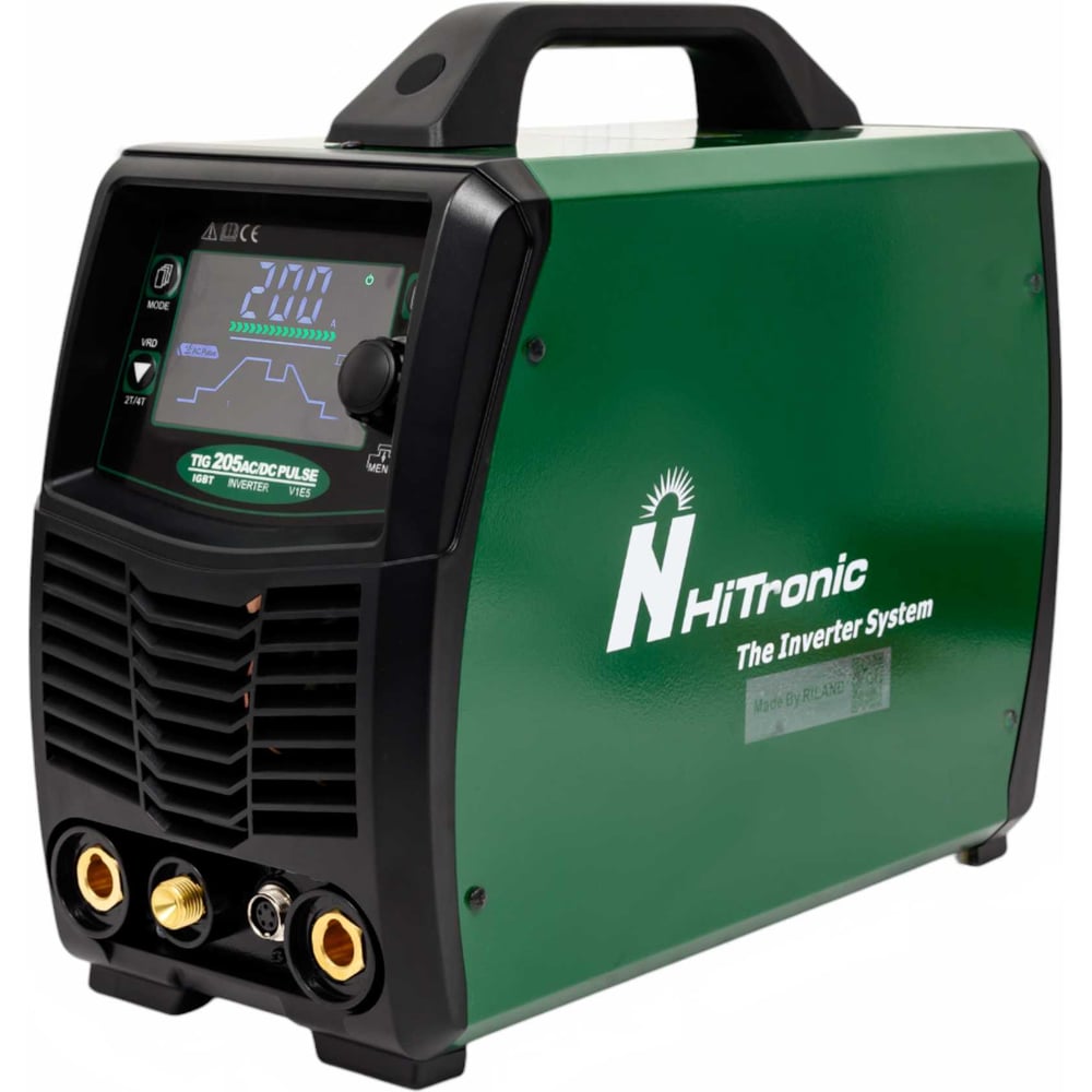 Изображение товара Инверторный сварочный аппарат HITRONIC TIG 205ACDC pulse для алюминия и полупрофи