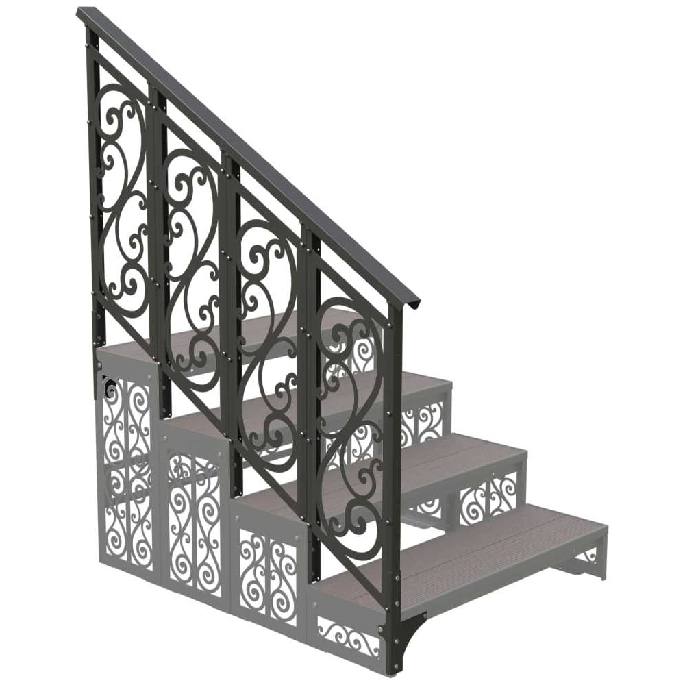 Изображение товара Перила АрсеналЪ модуль 4 ступени для крыльца модель Классика AR18G8347O9-08