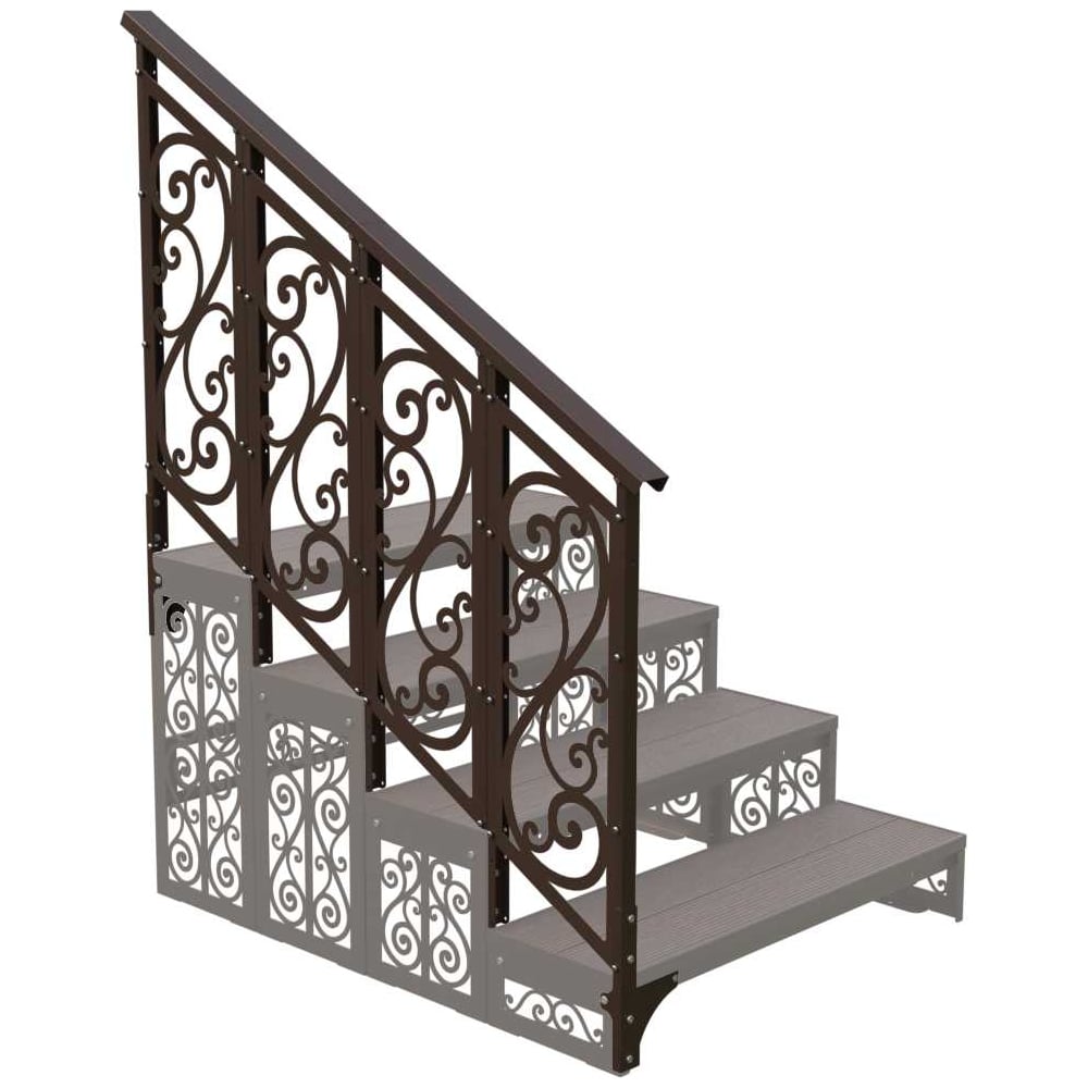 Изображение товара Перила АрсеналЪ модуль 4 ступени Классика для крыльца модель AR18G8348H9