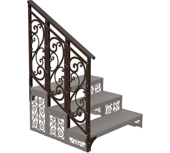 Изображение товара Перила АрсеналЪ модуль 3 ступени для крыльца модели Классика ARSENAL AVANT AR18G8338H9-08