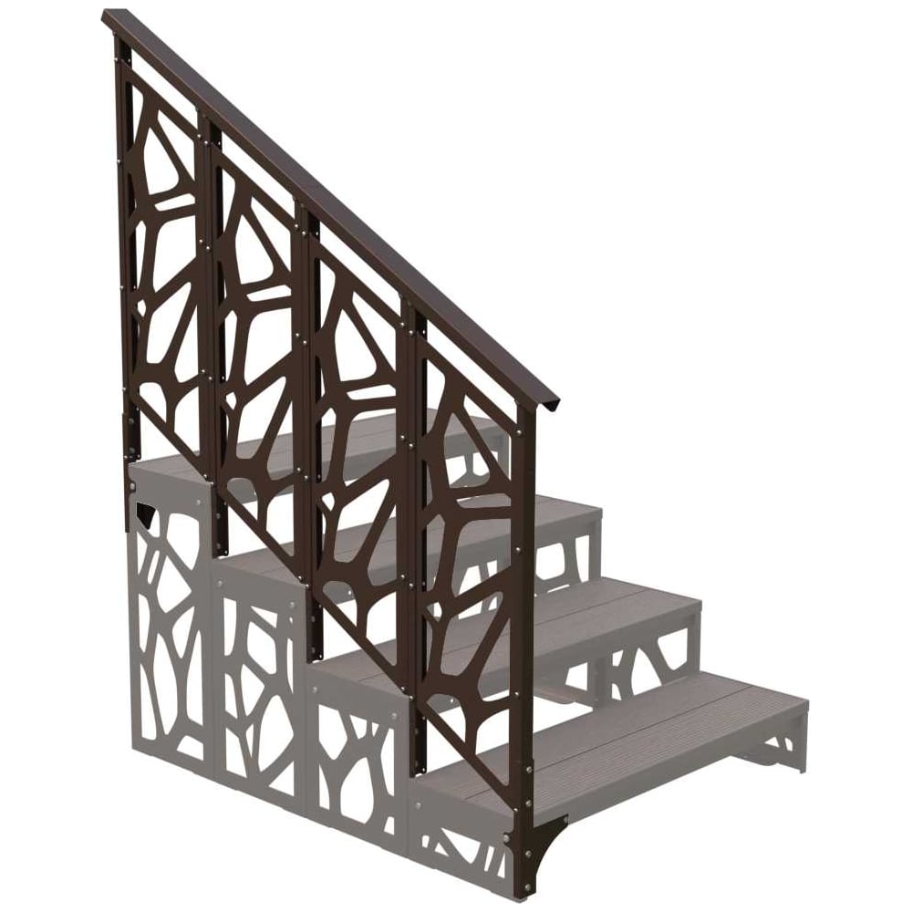 Изображение товара Перила АрсеналЪ модуль 4 ступени для крыльца Лофт стиль надежное оформление входа