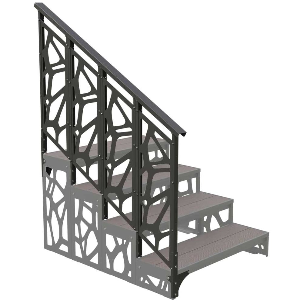 Изображение товара Перила АрсеналЪ модуль 4 ступени для крыльца Лофт модель AR18G8447O9