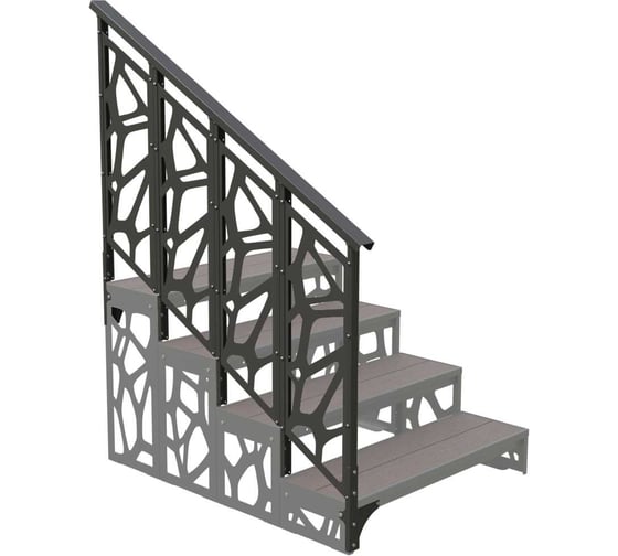Изображение товара Перила АрсеналЪ модуль 4 ступени для крыльца модели Лофт ARSENAL AVANT AR18G8447O9-09