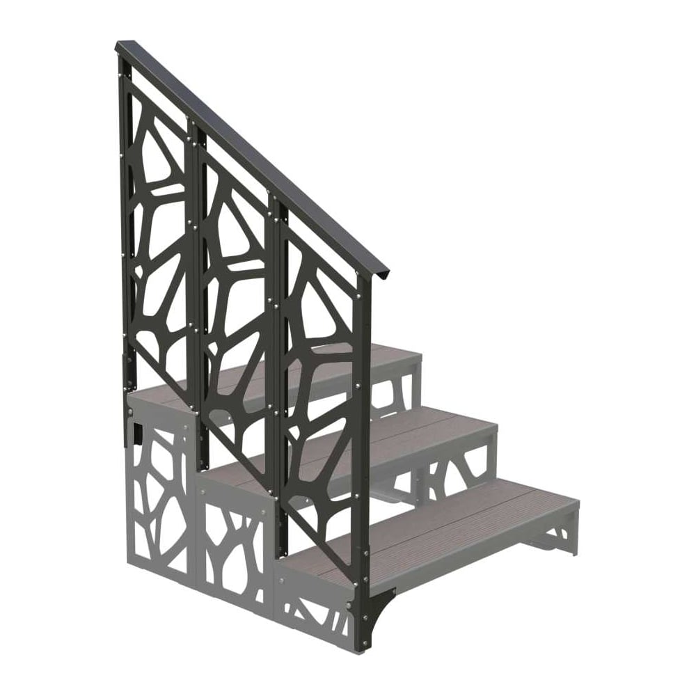 Изображение товара Перила АрсеналЪ модуль 3 ступени для крыльца модель Лофт AR18G8437O9-09
