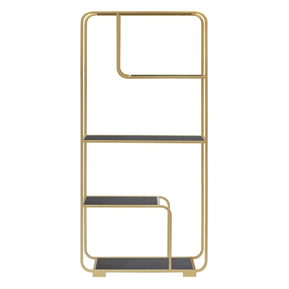 Изображение товара Стеллаж GreenWeen SIENA с золотым каркасом и керамическими полками