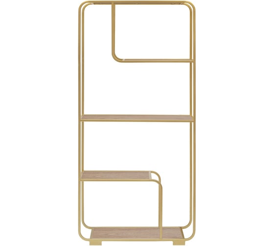 Изображение товара Стеллаж GreenWeen SIENA, золотой каркас, полки ЛДСП Дуб Каселла, 800х300х1730, GW-ST-SIENA-G-LD-KASELLA
