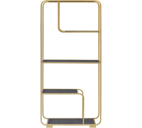 Изображение товара Стеллаж GreenWeen SIENA, золотой каркас, полки ЛДСП Бетон темный, 800х300х1730, GW-ST-SIENA-G-LD-BETTEM