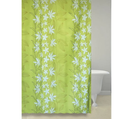 Изображение товара Штора для ванной комнаты Bath Plus RATTAN green 180х180 21223/1-P