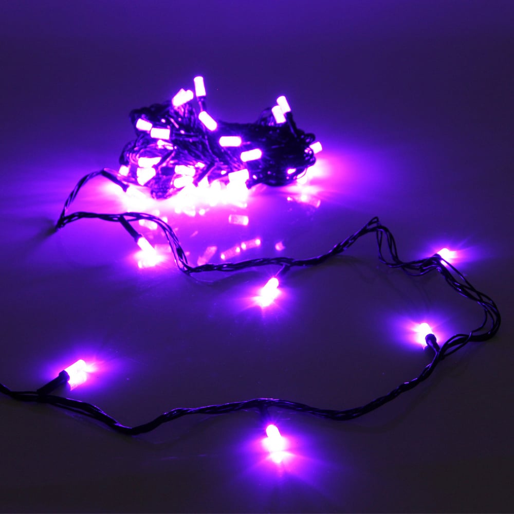 Изображение товара Гирлянда НИТЬ Серпантин Хрусталь 8м 50 LED фиолетовая, соединяемая