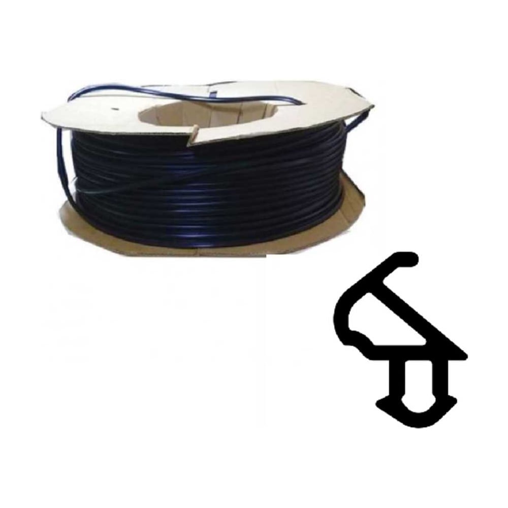 Изображение товара Уплотнитель для окон и дверей KOMFORT KBE 228 400 м черный усиленный для ПВХ дерева металла