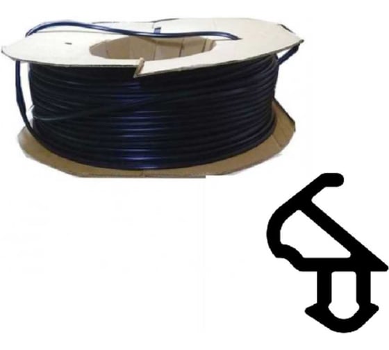 Изображение товара Уплотнитель для окон и дверей KOMFORT москитные системы KBE 228 ПВХ усиленный черный ТЭП 400 м УУЧ7675