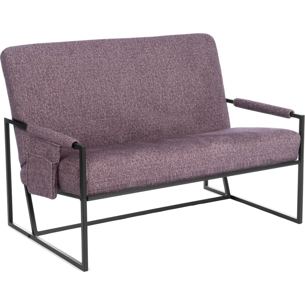 Изображение товара Диван TetChair Charli LUX велюр/букле в стиле лофт, фиолетовый, 2 места