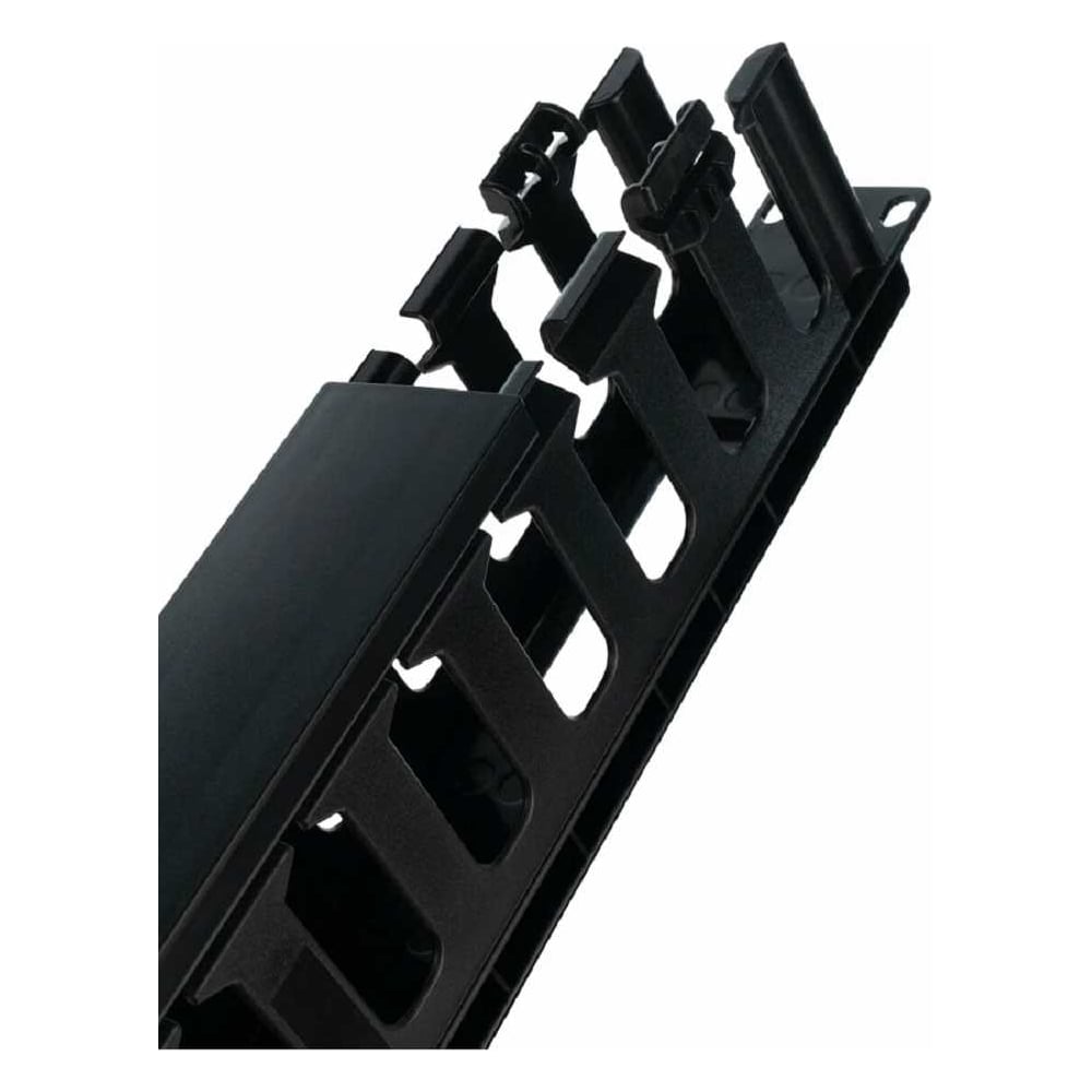 Изображение товара Кабельный организатор Filum 19 2U горизонтальный пластиковый с крышкой черный