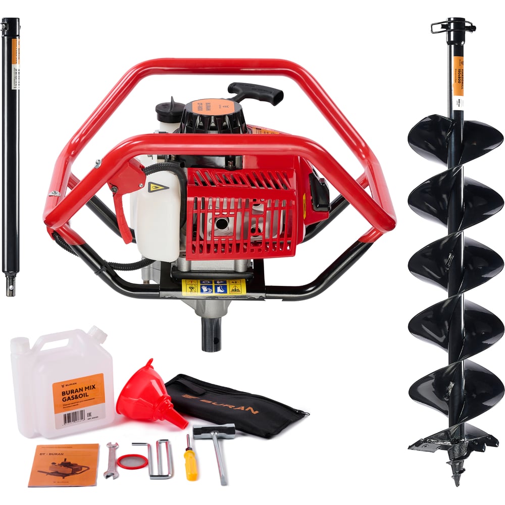 Изображение товара Профессиональный мотобур BURAN DT-800 с шнеком и удлинителем 150х800