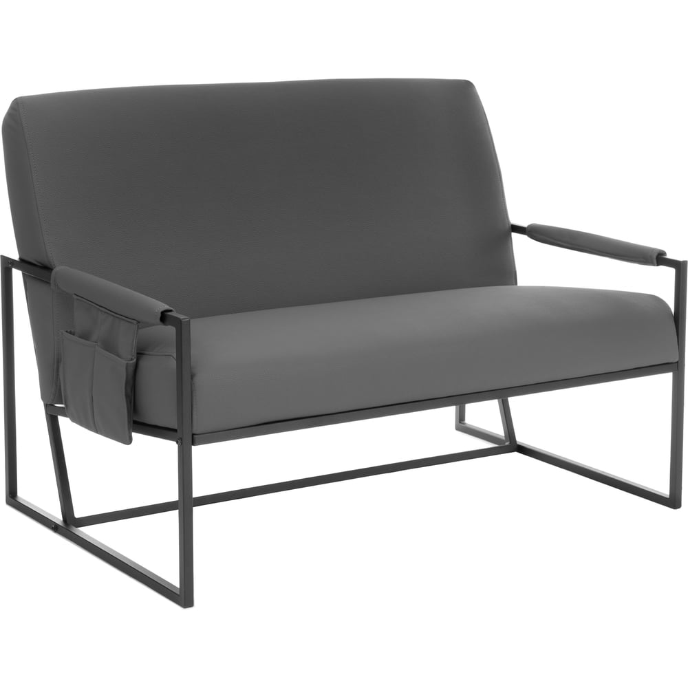 Изображение товара Диван TetChair Charli LUX из экокожи графит стиль лофт для 2 человек