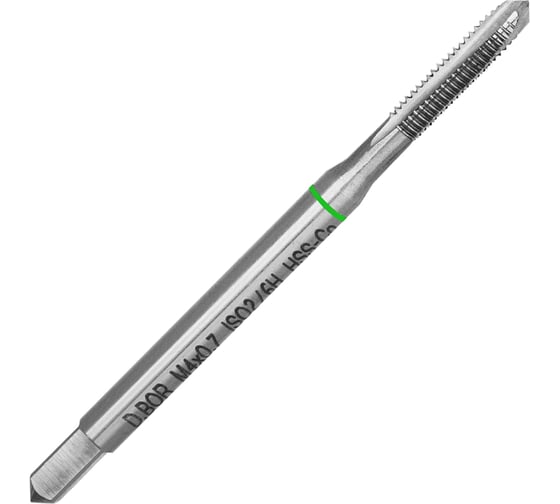 Изображение товара Машинный метчик D.BOR DIN 371, Form-B HSS-Co, M4x0,70 D-TCT-402-040-070