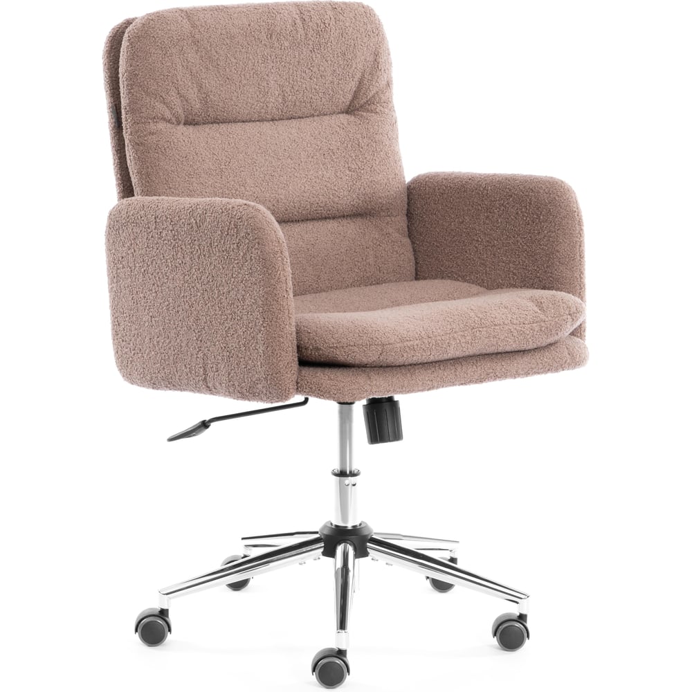 Изображение товара Офисное кресло TetChair Dover хром букле коричневое для профессионалов