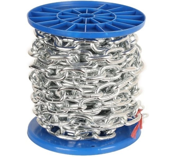 Изображение товара Цепь короткозвенная Admiral Stars DIN 766 оцинкованная М6 20м ЦБ-10001954