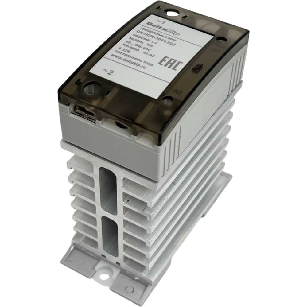 Изображение товара Твердотельное реле с радиатором DELTAKIP DK-HDM-3044.ZD3 (30А, 3…32VDC) DK-F0000059