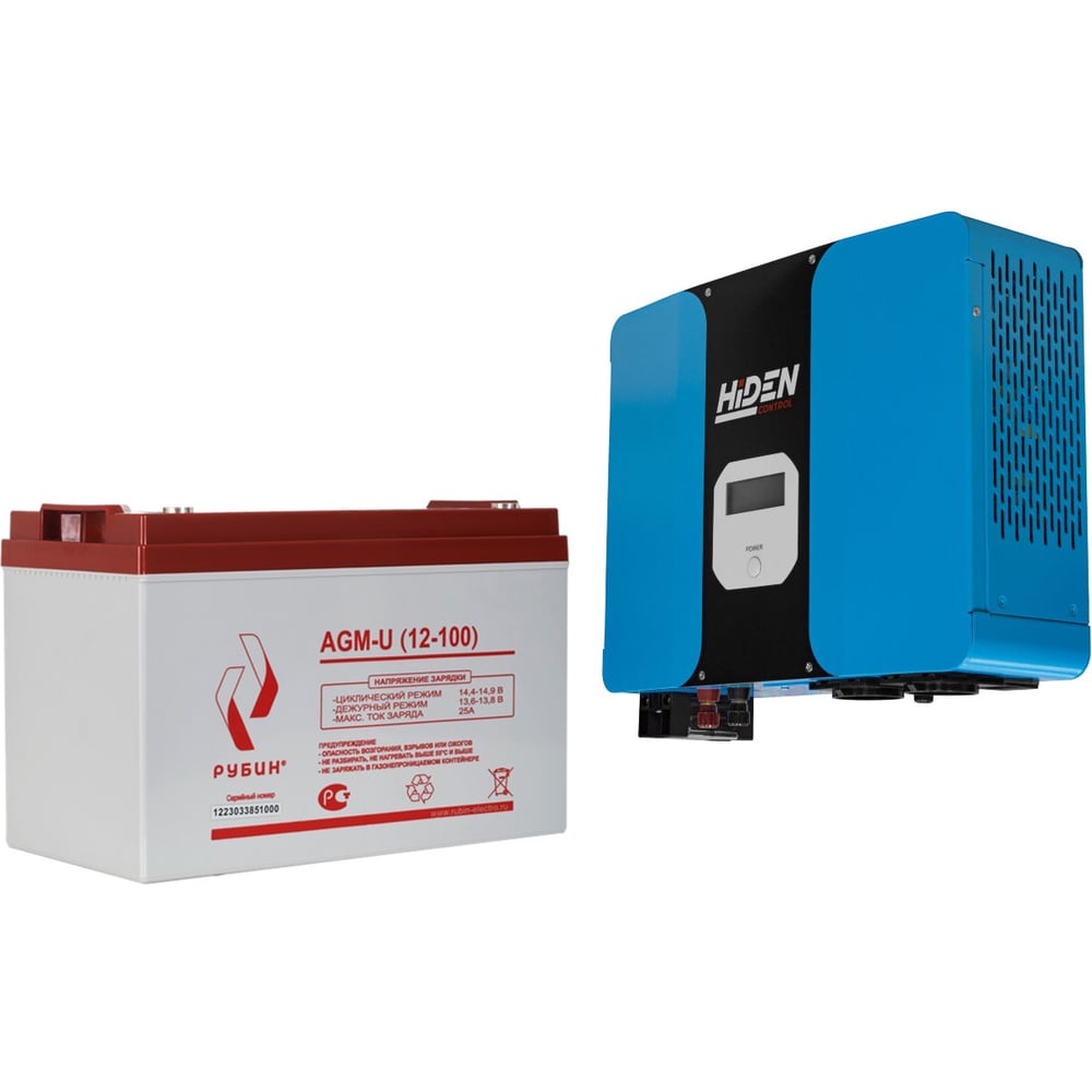 Изображение товара Источник бесперебойного питания HPK25-1200M с аккумулятором AGM включен