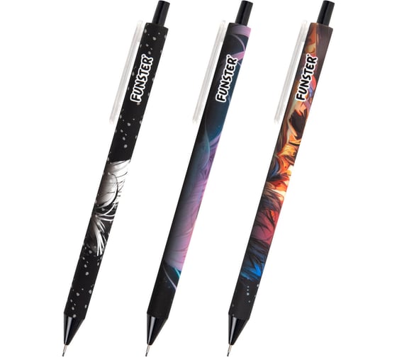 Изображение товара Карандаш механический ОФИСМАГ 0.7 мм с принтом, FUNSTER, 24 шт., корпус soft-touch ассорти, 182059