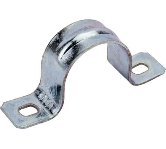 Изображение товара Крепежная двухлапковая скоба Рувинил d25 мм метал. оцинк. уп.25 шт С21425