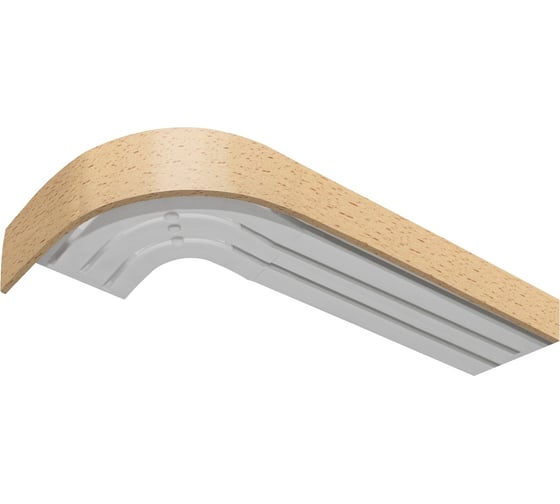 Изображение товара Трехрядный карниз Эскар Шина комплектная классика, 220 см, бук 294310220