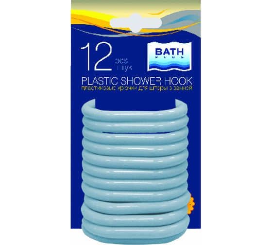 Изображение товара Кольца для штор Bath Plus 12 шт. голубые AK-02