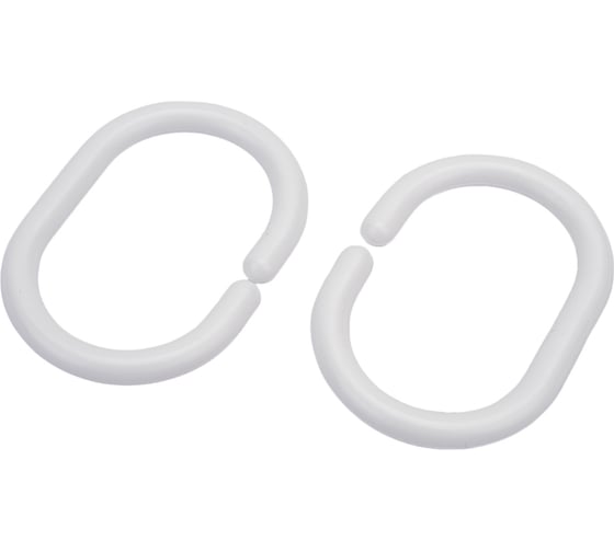 Изображение товара Кольца для штор Bath Plus 12 шт. белые AK-06