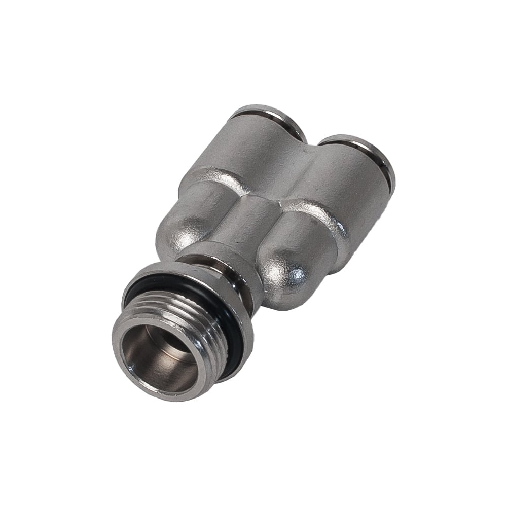 Изображение товара Фитинг латунный NBPT NPWT 12-G04 Y-образный тройник 1/2М-12 мм никелированный