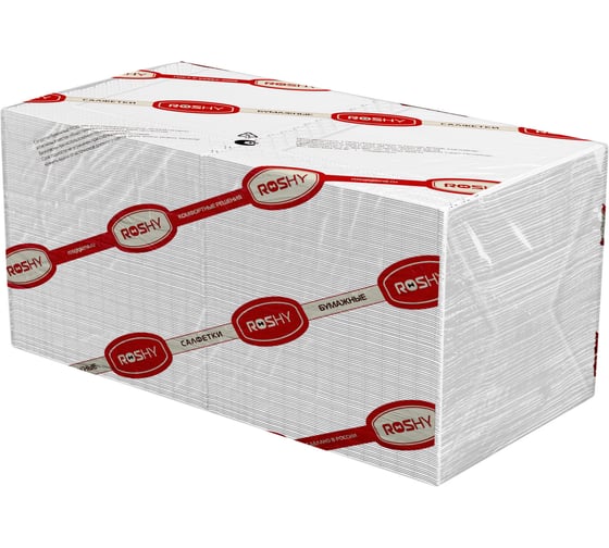 Изображение товара Салфетки бумажные ROS-HY ф.24, 2слоя, 250 л, белые/18 штук в упаковке R-S2-250L