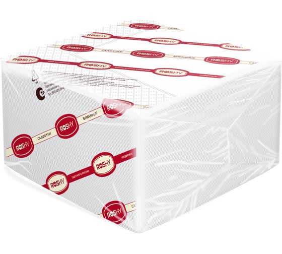 Изображение товара Салфетки бумажные ROS-HY ф.33, 2слоя, 100 л, белые/24 штук в упаковке R-S2-100XL