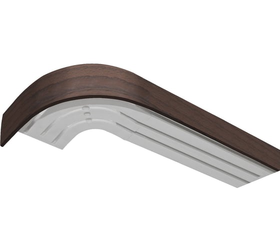 Изображение товара Трехрядный карниз Эскар Шина комплектная классика, 180 см, орех 294370180