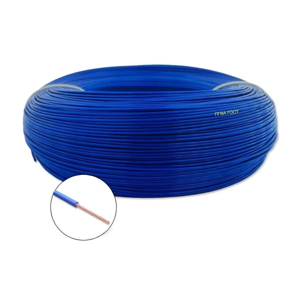 Изображение товара Автомобильный кабель ПГВА 1x0.75 мм2 синий 2 метра для электрики автомобиля