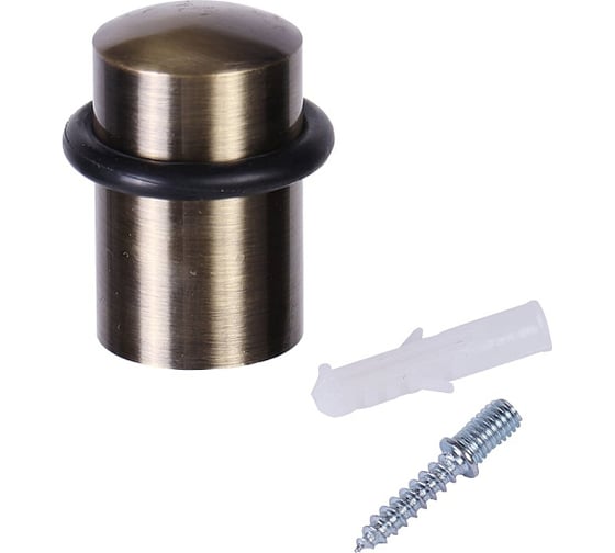 Изображение товара Стопор дверной металлический Larvij 35x35x42 мм, антик бронза, LDS003 LDS003AB