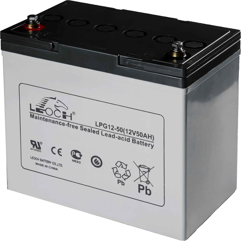 Изображение товара Аккумуляторная батарея гелевая Leoch LPG12-50 12В 50 Ач УТ-00000706