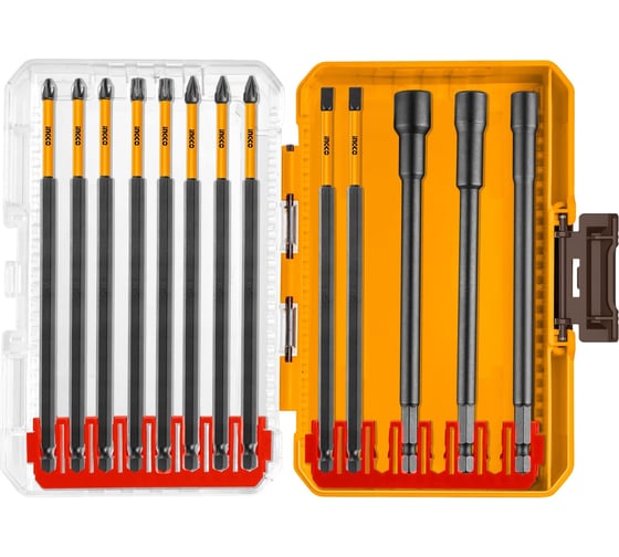 Изображение товара Набор ударных бит удлиненных INGCO IMPACT 13шт, S2 SUPER INDUSTRIAL AKDL01306