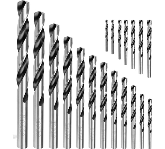 Изображение товара Набор сверл по металлу INGCO HSS 19 шт AKDB1195