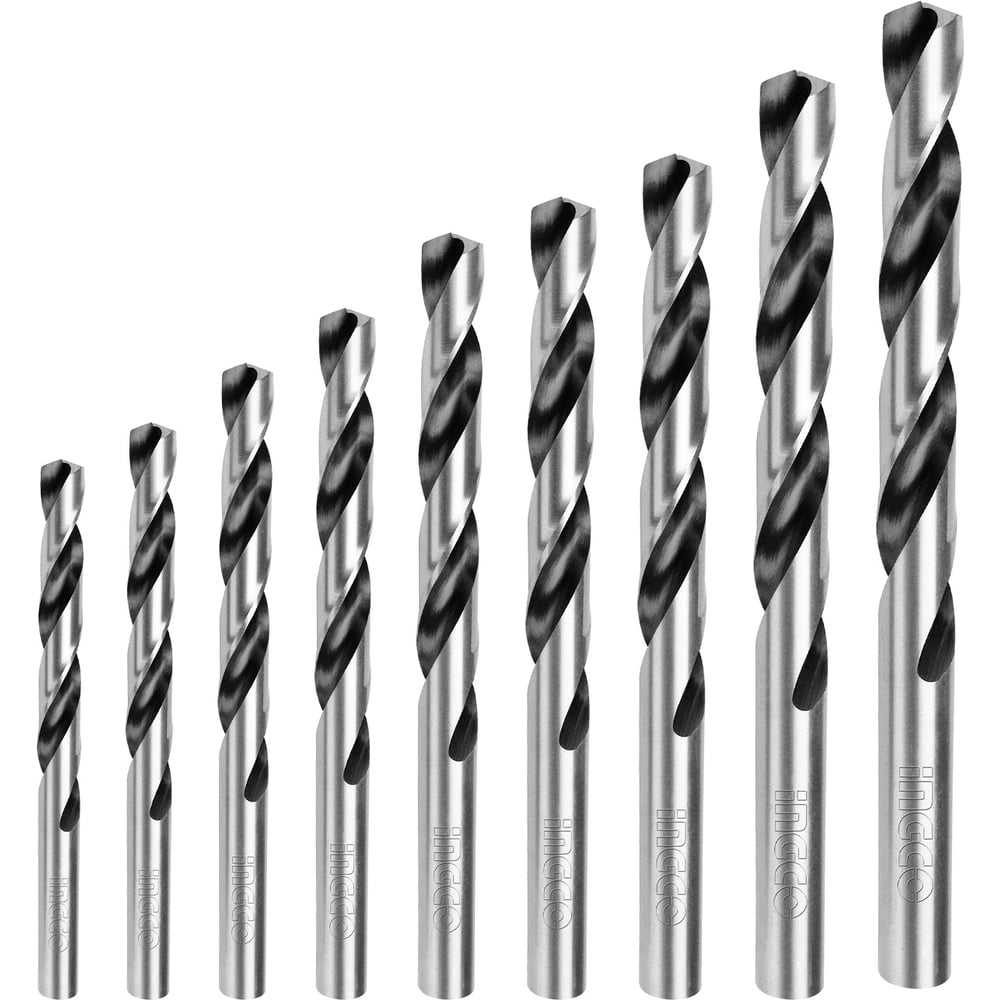 Изображение товара Набор сверл по металлу INGCO 9 шт HSS 2-10 мм AKD1095